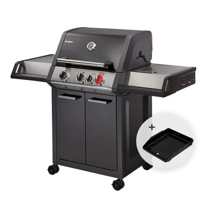Barbacoa – ENDERS – Monroe Black Pro 3K Turbo – 3 quemadores – Plancha de regalo