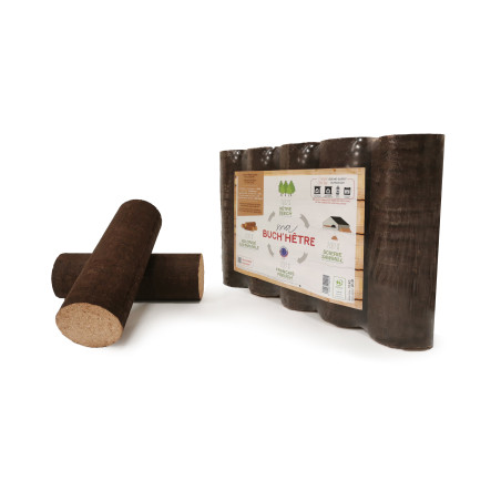 Troncos prensados de haya 100% – Palet de 1040 kg