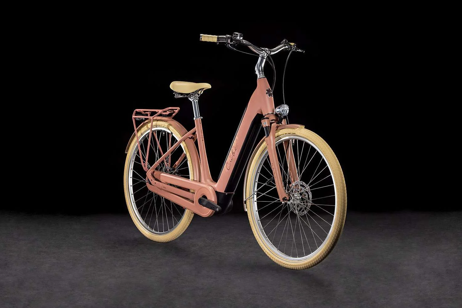 Cube Ella Hybrid 500 rosa viejo y ciruela